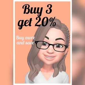 Buy any 3 get 20% off
